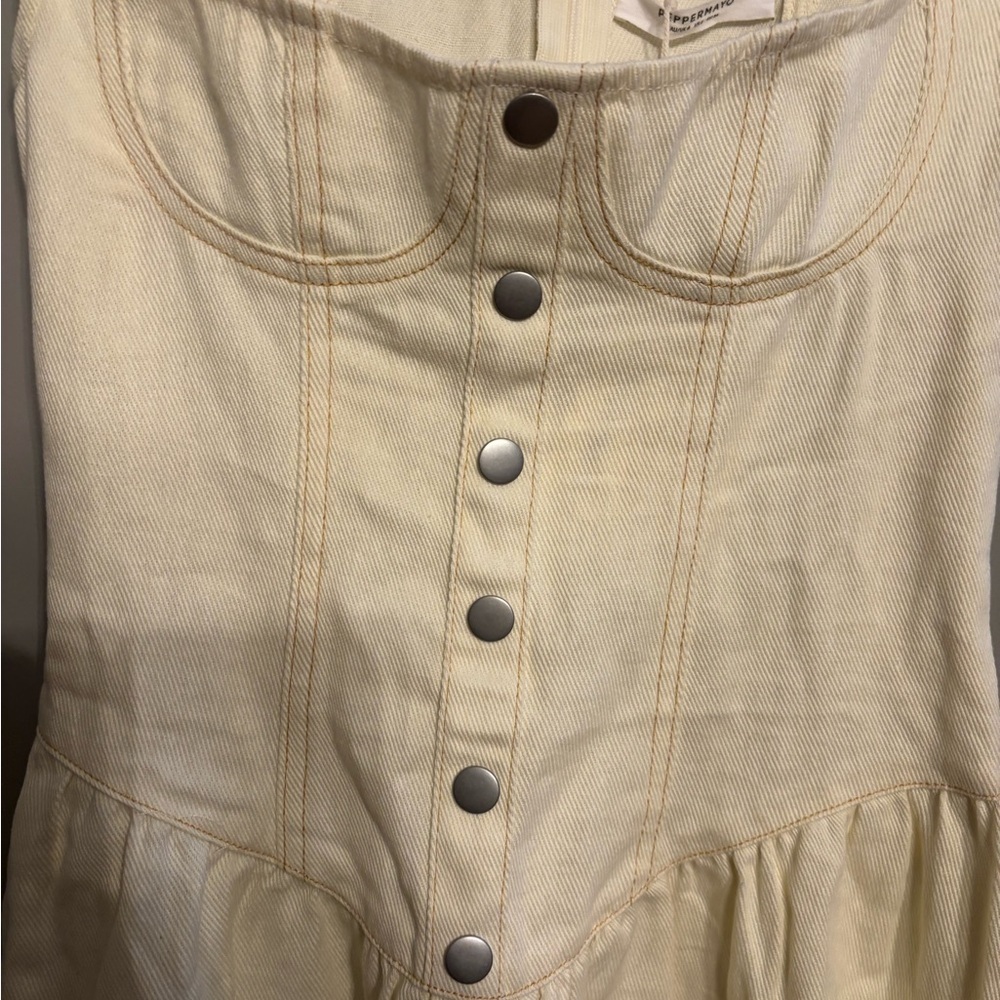 NWT Peppermayo Isabella Denim Bustier Dress - Antique Sz 2 - Picture 5 of 8